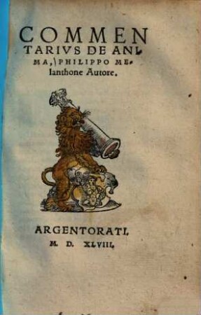 Commentarius De Anima