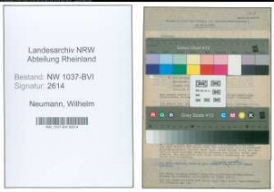 Entnazifizierung Wilhelm Neumann , geb. 09.02.1894 (Polizeibeamter)