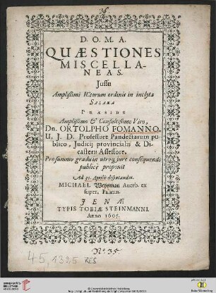 Quaestiones Miscellaneas