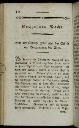 Sechzehnte Nacht.