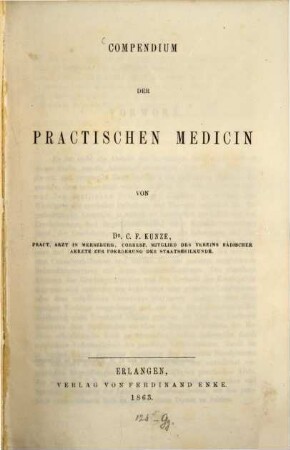 Compendium der practischen Medicin