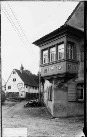 Malterdingen Gasthaus Zur Fahnen Ecke mit Erker von Südwesten