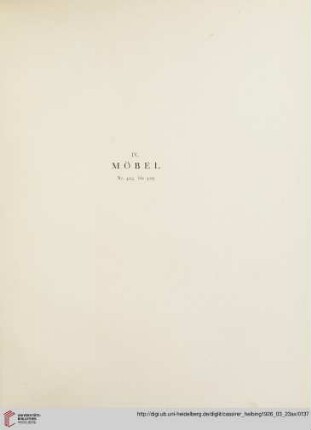 IV. Möbel (Nr. 424-429)