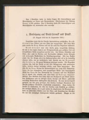 5. Verfolgung auf Brest-Litowsk und Pinsk