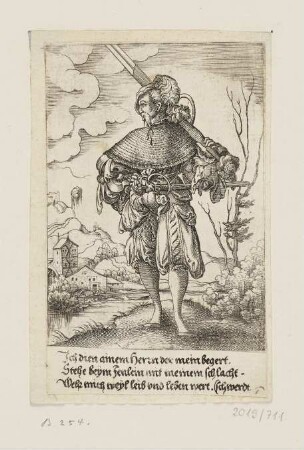Landsknecht mit Zweihandschwert, aus: "Elf Soldaten"