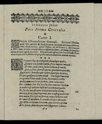 Pars Prima Generalis.