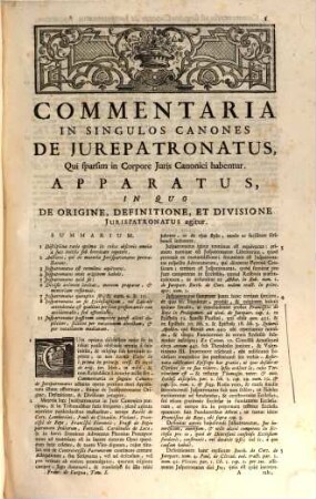 Commentaria in singulos canones de iurepatronatus ..., 1