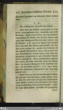 §. 20. Von willkührlichen und natürlichen Stafen