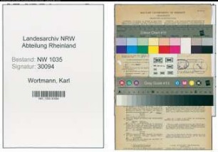 Entnazifizierung Karl Wortmann , geb. 08.01.1884 (Ingenieur)