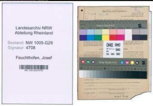 Entnazifizierung Josef Feuchthofen , geb. 18.01.1881 (Techn.Bahninspektor)
