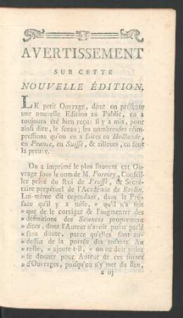 Avertissement sur cette nouvelle édition.