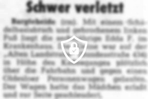 Schwer verletzt