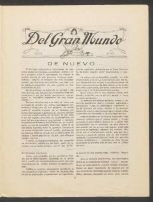 Del gran mundo : De nuevo