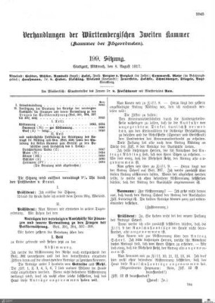 199. Sitzung, Stuttgart, 8.8.1917