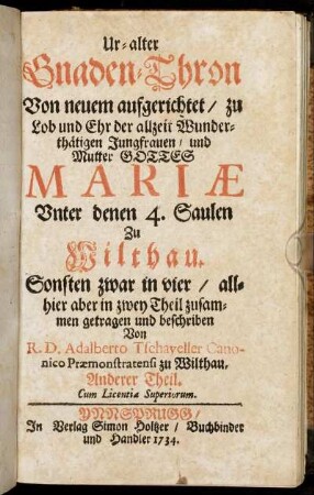 2: Ur-alter Gnaden-Thron. Anderer Theil