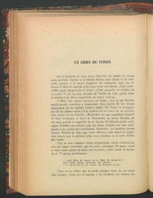 Un libro de versos