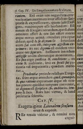 Cap. V. Exegeta igitur Literalem sensum eruit & exponit.