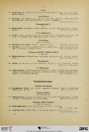 Handzeichnungen und Graphik (Nr. 285-296)