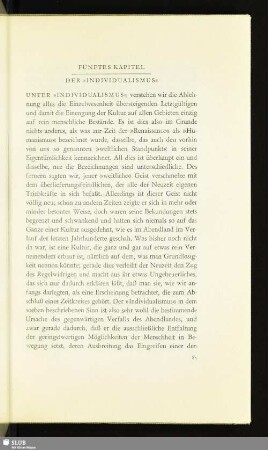 Fünftes Kapitel: Der »Individualismus«