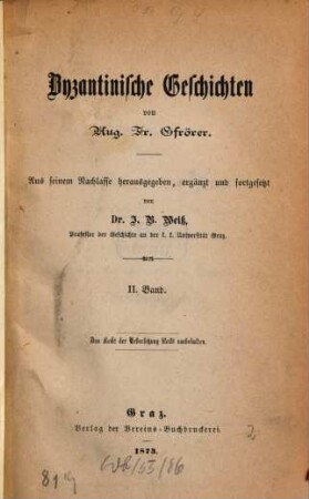 Byzantinische Geschichten. 2