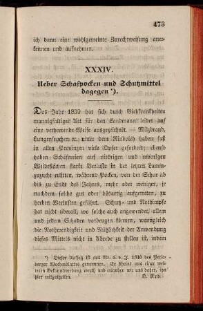 XXXIV. Ueber Schafpocken- und Schutzmittel dagegen