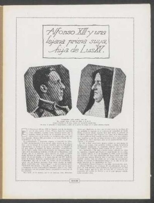 Alfonso XIII y una lejana prima suya, hija de Luis XV