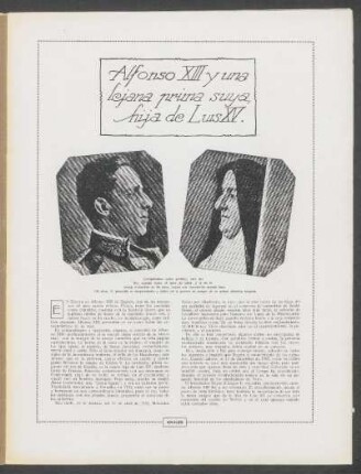 Alfonso XIII y una lejana prima suya, hija de Luis XV