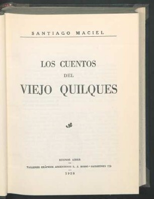 Los cuentos del viejo Quilques