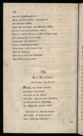 224-230, 188. Der Maykaefer; 189. Fragment einer ...
