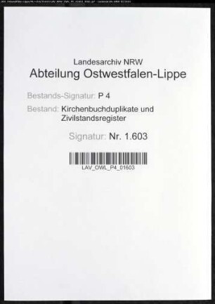 Kirchenbuchduplikat der katholischen Gemeinde Bökenförde (GHT 1835). (Gemeinde: Bökenförde, katholische Gemeinde)