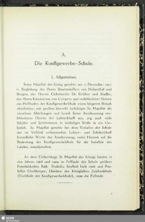 A. Die Kunstgewerbe-Schule