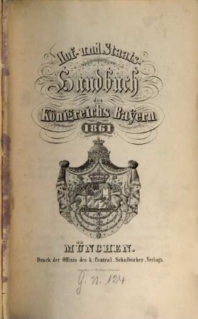 Hof- und Staatshandbuch des Königreichs Bayern. 1861