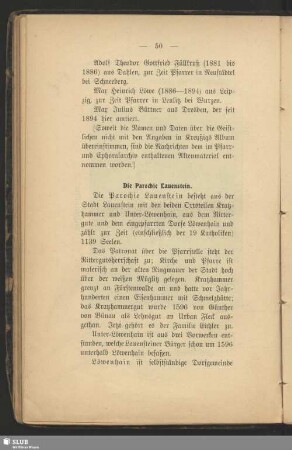 Die Parochie Lauenstein