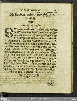 Die hundert und ein und sechzigste Predigt