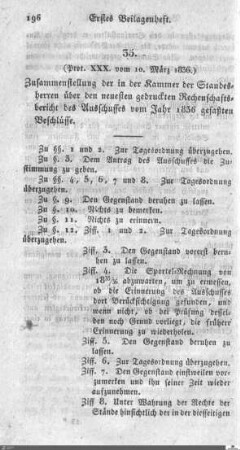 Beilagen zu Protokoll, 30. Sitzung