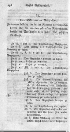 Beilagen zu Protokoll, 30. Sitzung