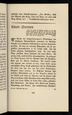 193-202, Unter Sternen. - Barmherzigkeit.
