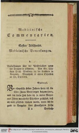 Medicinische Commentarien