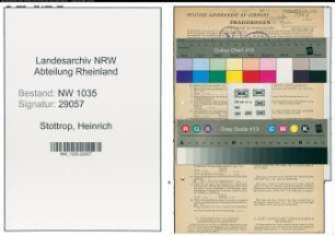 Entnazifizierung Heinrich Stottrop , geb. 11.06.1906 (Schmied)