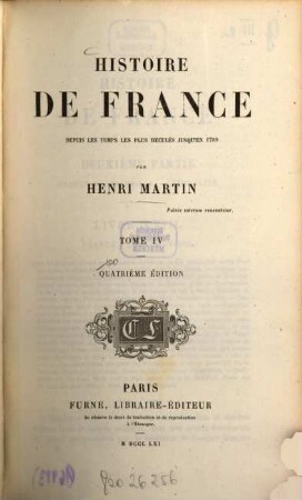 Histoire de France : Depuis les temps les plus reculés jusqu'en 1789, 4