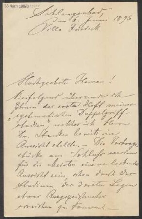 Brief an B. Schott's Söhne : 06.06.1896