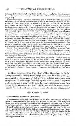 Address by Governor NAT. HEAD, New Hampshire.