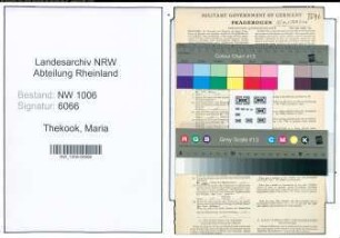 Entnazifizierung Maria Thekook , geb. 15.04.1905 ()