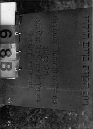 Grabstein 68 [Hahn S. 70 Grab-Nr. 71]: Grabstein 68B [Hahn S. 70 Grab-Nr. 71]