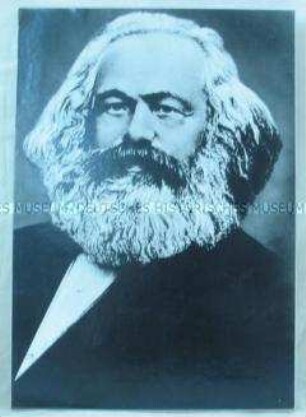 Wandbild mit Porträt von Karl Marx