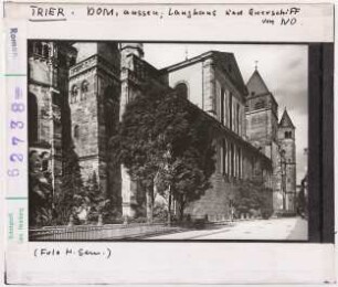 Trier, Dom: Aussenansicht, Langhaus und Querschiff von Nordosten