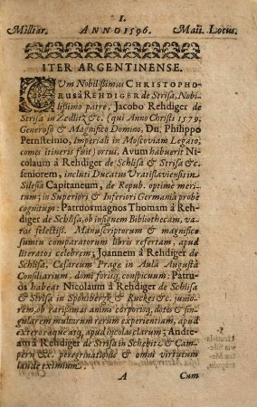 Pauli Hentzneri, JC. Itinerarium Germaniae, Galliae, Angliae, Italiae : Cum indice Locorum, Rerum atq[ue] Verborum commemorabilium