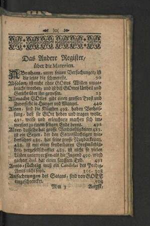 Das Andere Register, ...