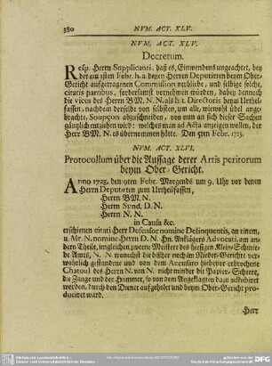 Num. Act. XLV. Decretum