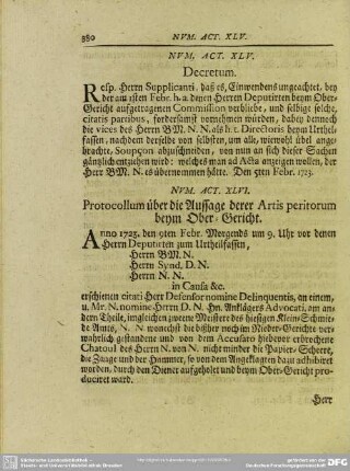 Num. Act. XLV. Decretum